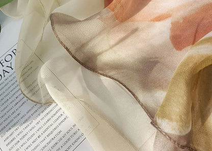 Foulard Écharpe Georgette Dégradé Rose Femme - Bandana Châle Été Protection Solaire Plage