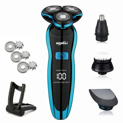 Rasoir Électrique Multifonction Étanche Homme Femme - Tondeuse Corps Barbe Bikini Rotative