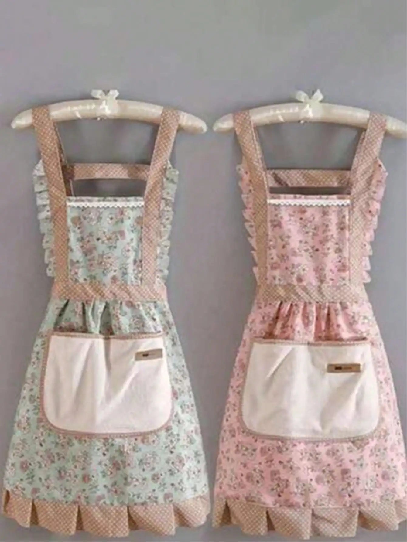Tablier de Cuisine en Toile avec Motif Floral - Résistant aux Taches et à l'Huile