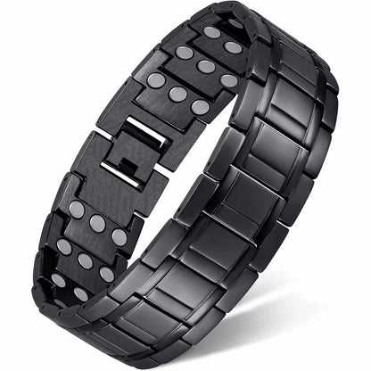 Bracelet Cuivre Magnétique 3 Rangées Homme – Chaînes Ajustables Outil Inclus Cadeau