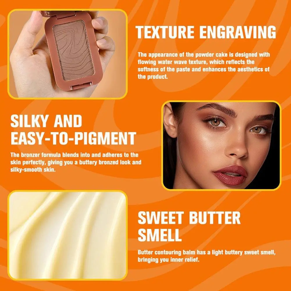 Crème Bronzante Contouring Butter - Palette Maquillage Naturel Texture Soyeuse Longue Tenue Sculptant