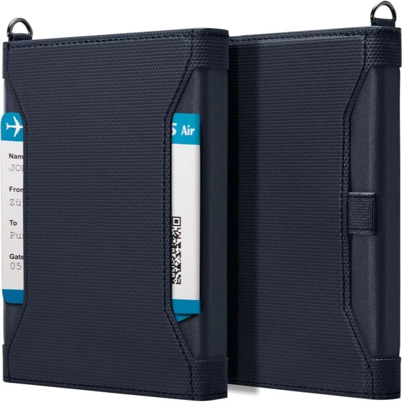 Portefeuille Passeport RFID Cuir - Porte-Passeport Voyage Homme Femme avec Protection Anti-Piratage