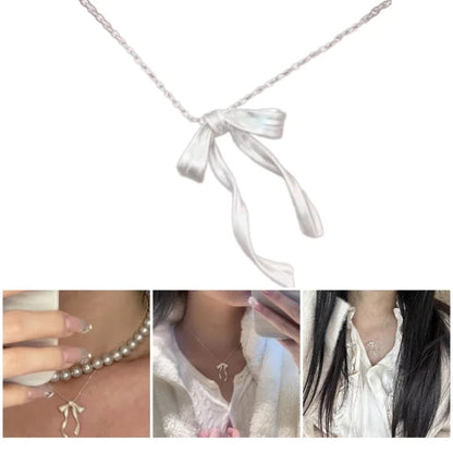 Collier Pendentif Nœud Papillon Délicat - Chaîne Clavicule Tendance