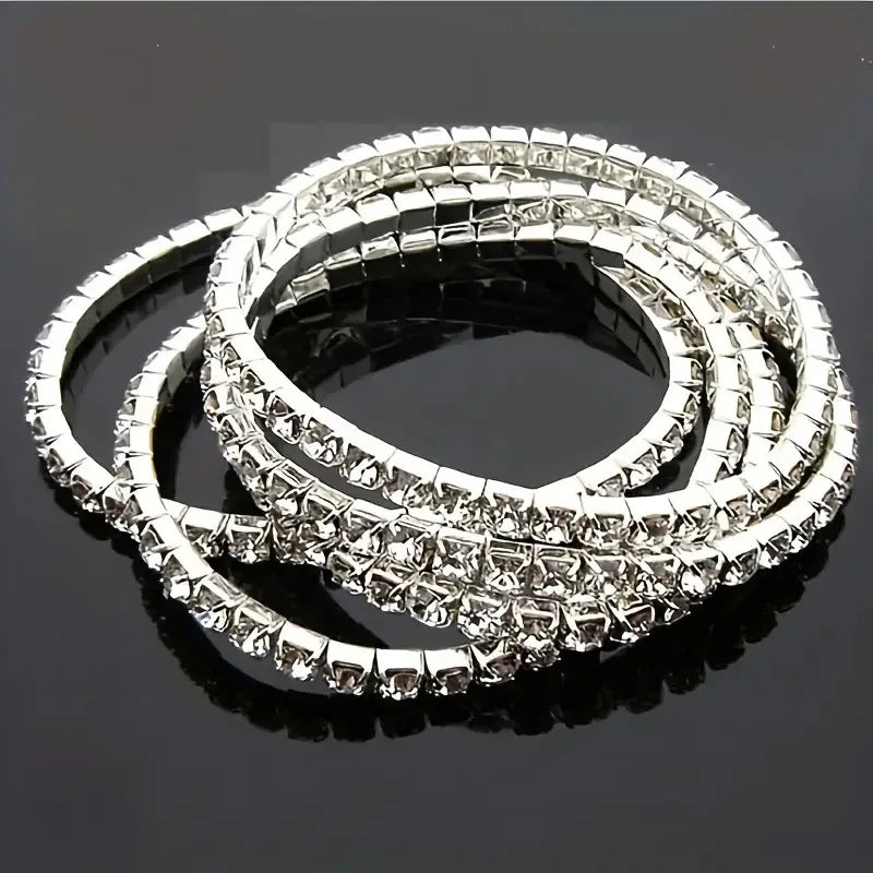 Set 5 Bracelets Bohème Luxe Empilables – Strass Colorés Femme