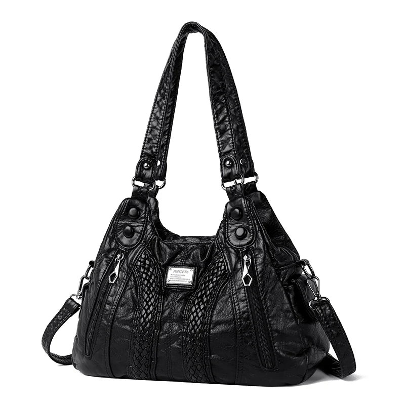 Sac à Main Femme Cuir Véritable Peau Mouton - Sac Épaule Bandoulière Crossbody Messenger Tote Élégant