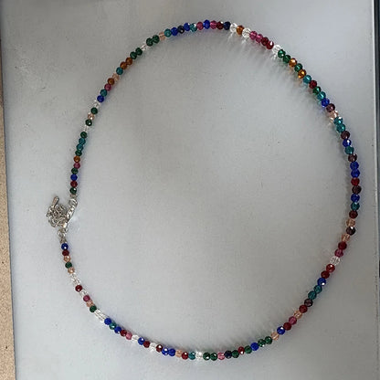 Collier Choker Perles Verre Bohème – Chaîne Courte Sweet Femme