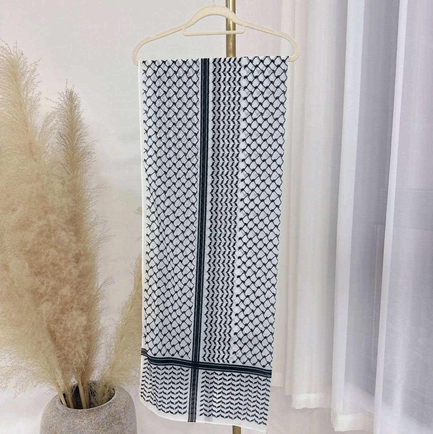 Foulard Hijab Keffieh Mousseline Femme - Écharpe Châle Islamique Musulman Respirant Dubai
