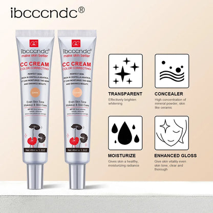 CC Cream Visage Erborian Light - Fond de Teint Correcteur Couvrance Totale Hydratant Base Maquillage Femme