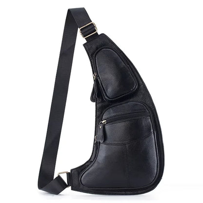 Sac Bandoulière en Cuir Véritable – Style Vintage Homme, Port Croisé & Épaule
