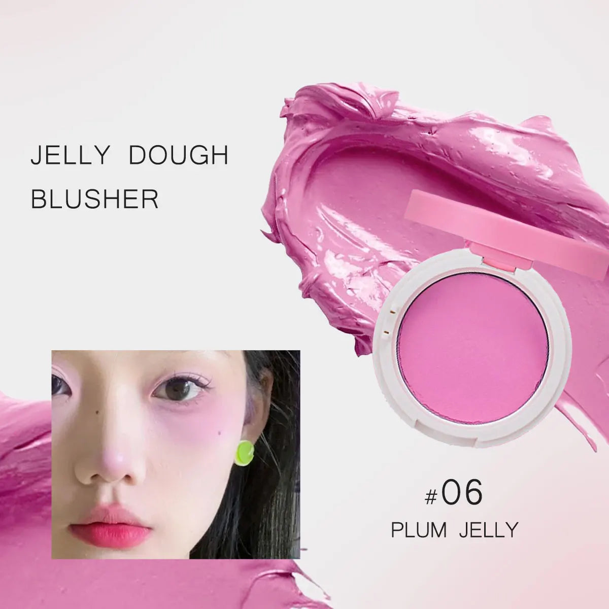 Blush Holika Holika Jelly Dough Apricot - Gel Texture Hydratant Non-Collant Fini Naturel K-Beauty