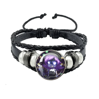 Bracelet Murder Drones Uzi x N – Cabochon Verre Cuir Ajustable Fan Art