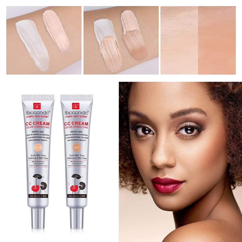 CC Cream Visage Erborian Light - Fond de Teint Correcteur Couvrance Totale Hydratant Base Maquillage Femme