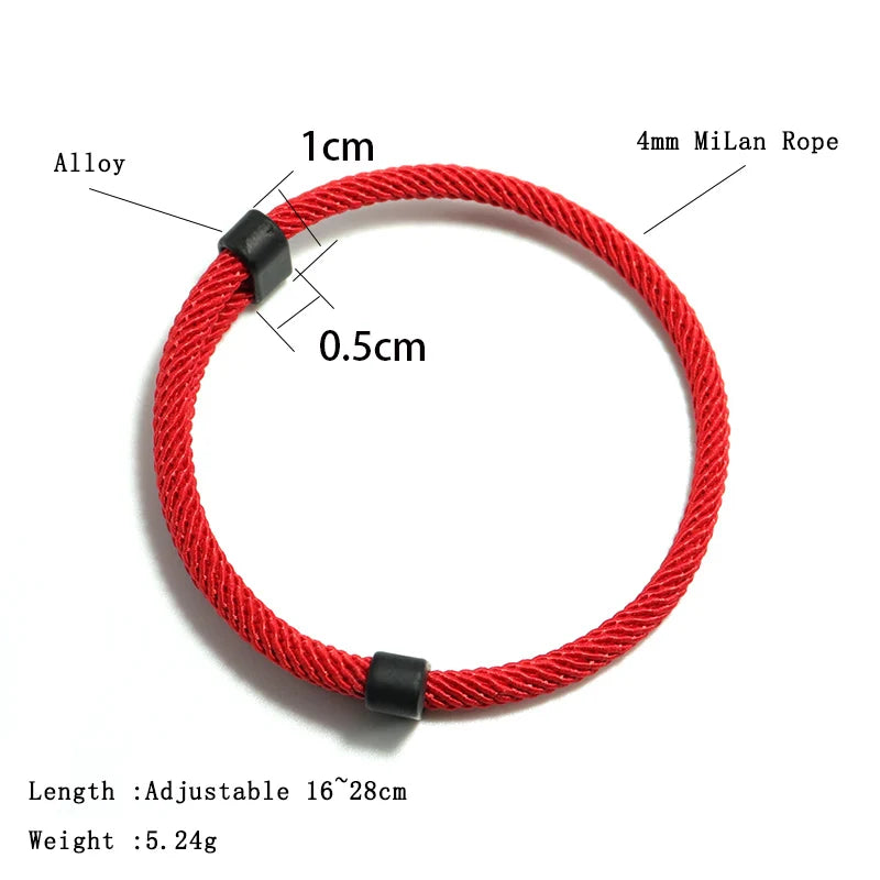 Ensemble 2 Bracelets Hommes Fil Rouge Porte-Bonheur – Ajustables Ethniques