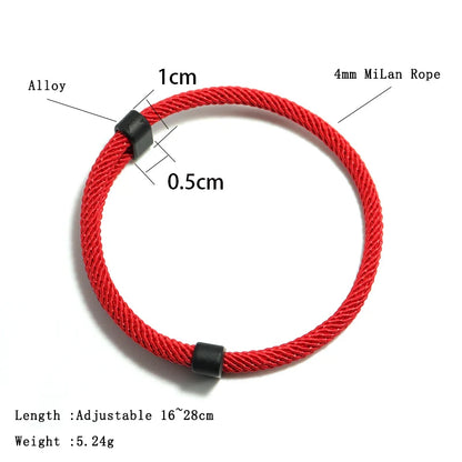 Ensemble 2 Bracelets Hommes Fil Rouge Porte-Bonheur – Ajustables Ethniques
