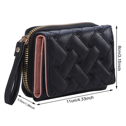 Portefeuille Femme Kawaii Mignon Luxe - Designer Lady Wallet Cuir Porte-Monnaie Beige