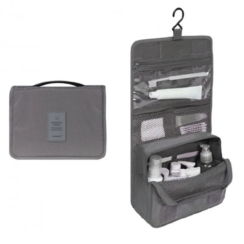 Trousse de Toilette Suspendue Imperméable – 6 Poches, Idéale Voyage