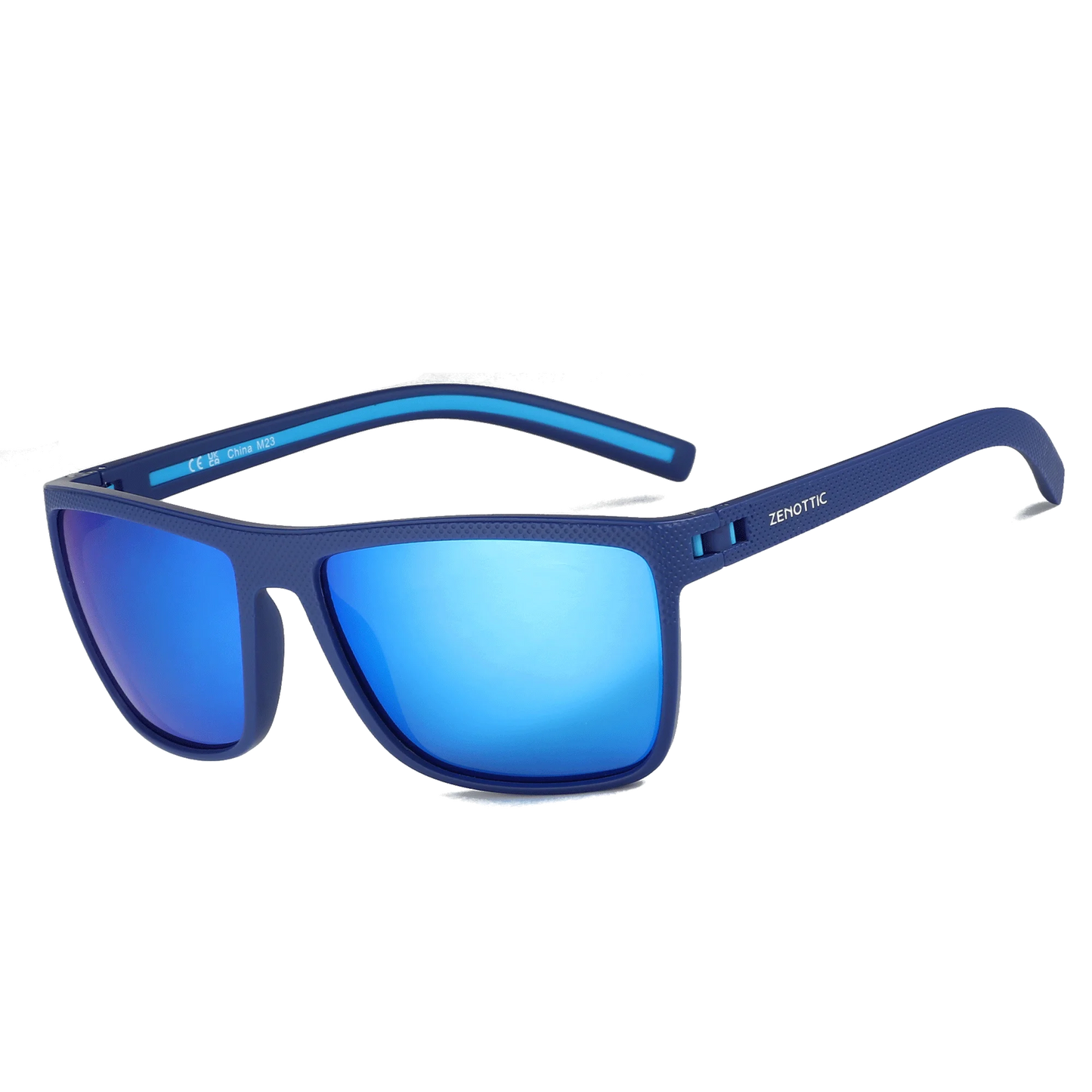 ZENOTTIC Lunettes de Soleil Polarisées Carrées — TR-90 Léger, UV400, Unisexe