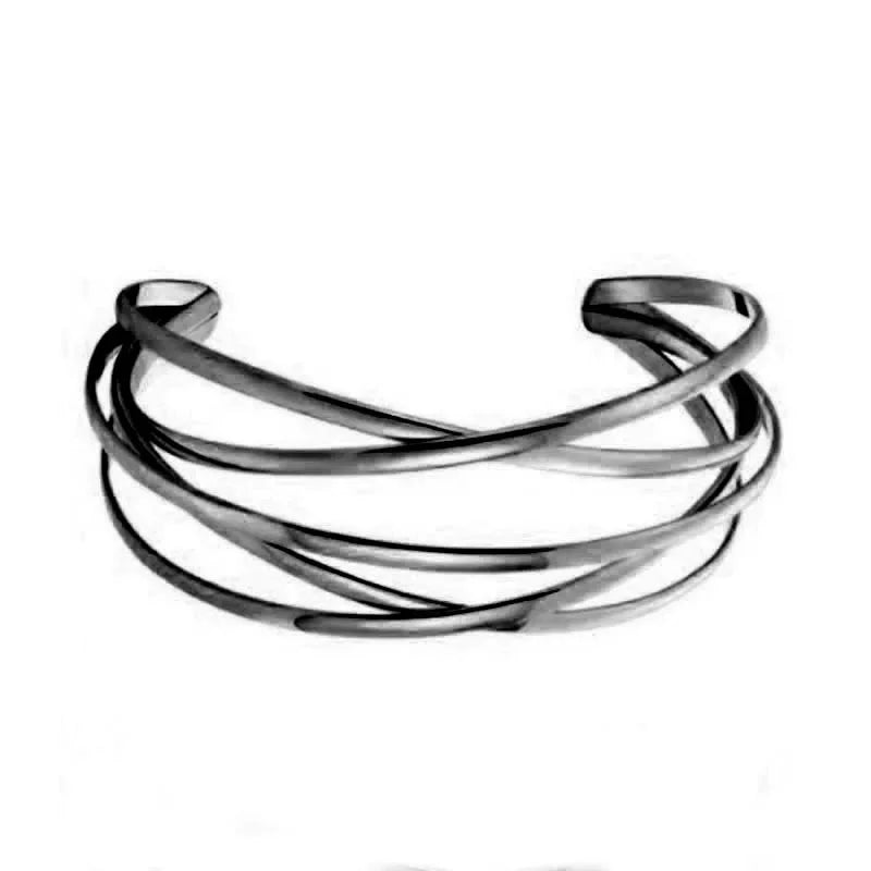 Bracelet Manchette Charm Femme – Alliage Ajustable, 4 Finitions Luxe