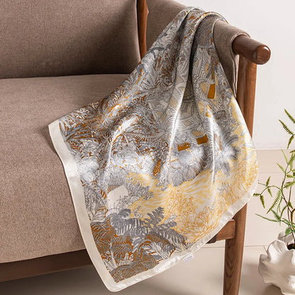 Foulard Carré Soie Mûrier 100% 70cm - Écharpe Premium Luxe Femme