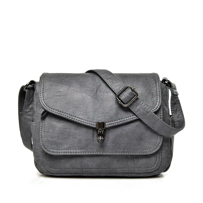 Sac à Bandoulière Femme Vintage Cuir Souple - Petit Sac Crossbody Designer Luxe