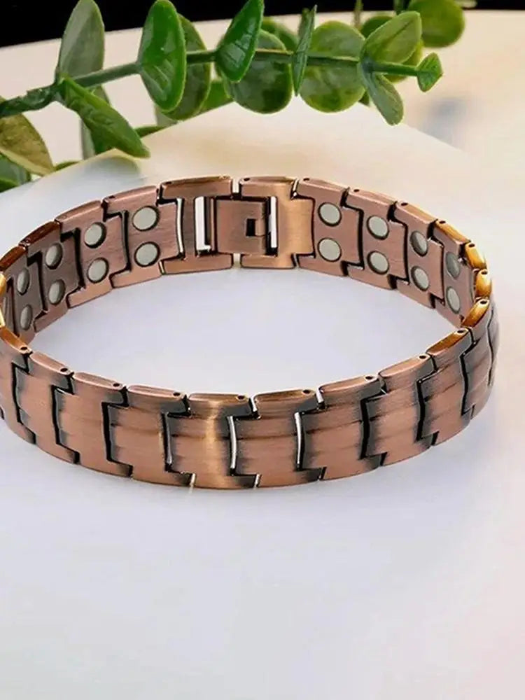 Bracelet Alliage Cuivre Magnétique Homme – Léger Polyvalent Sport & Quotidien