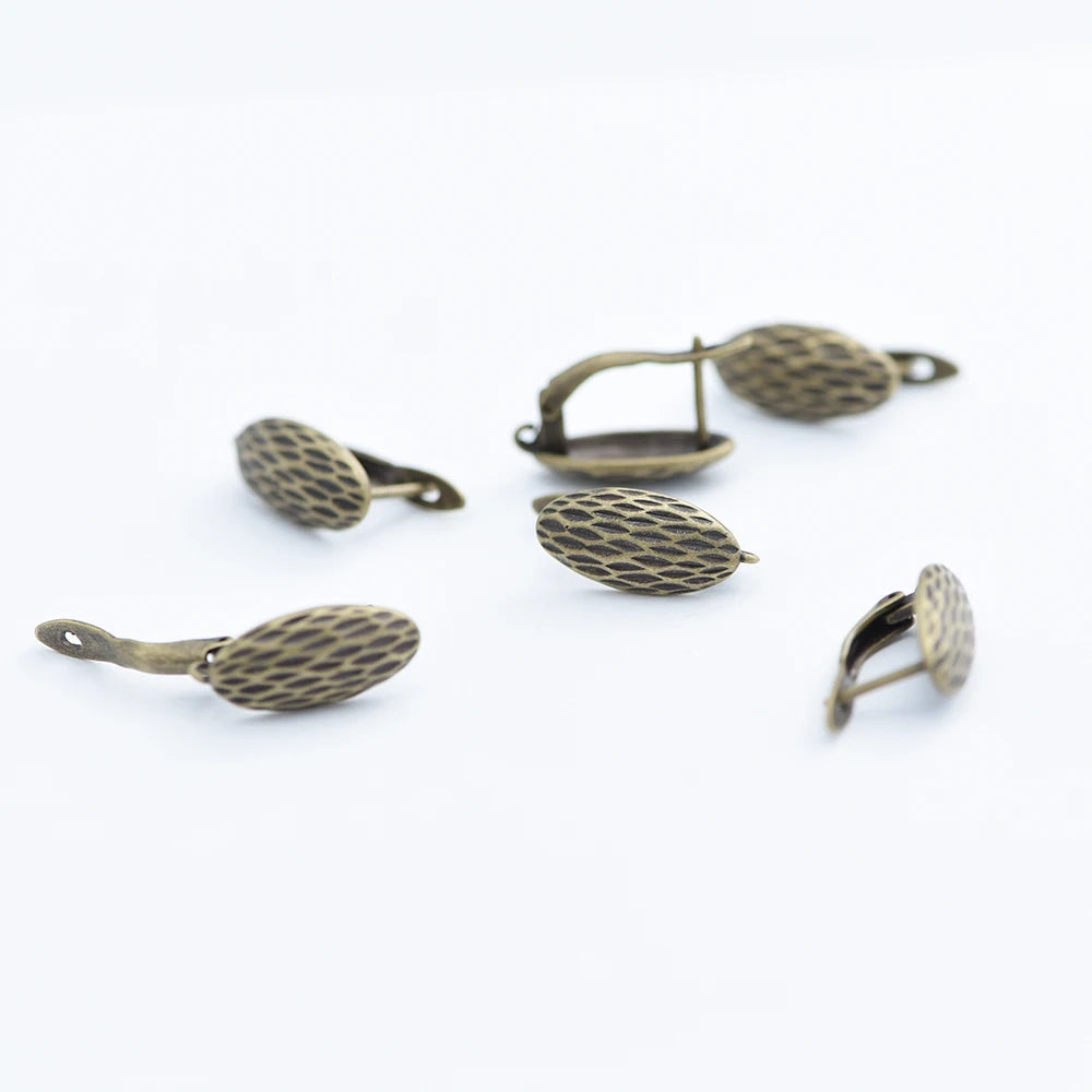 Boucles d'Oreilles Géométriques Bronze Antique - Accessoires DIY Cuivre