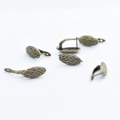 Boucles d'Oreilles Géométriques Bronze Antique - Accessoires DIY Cuivre