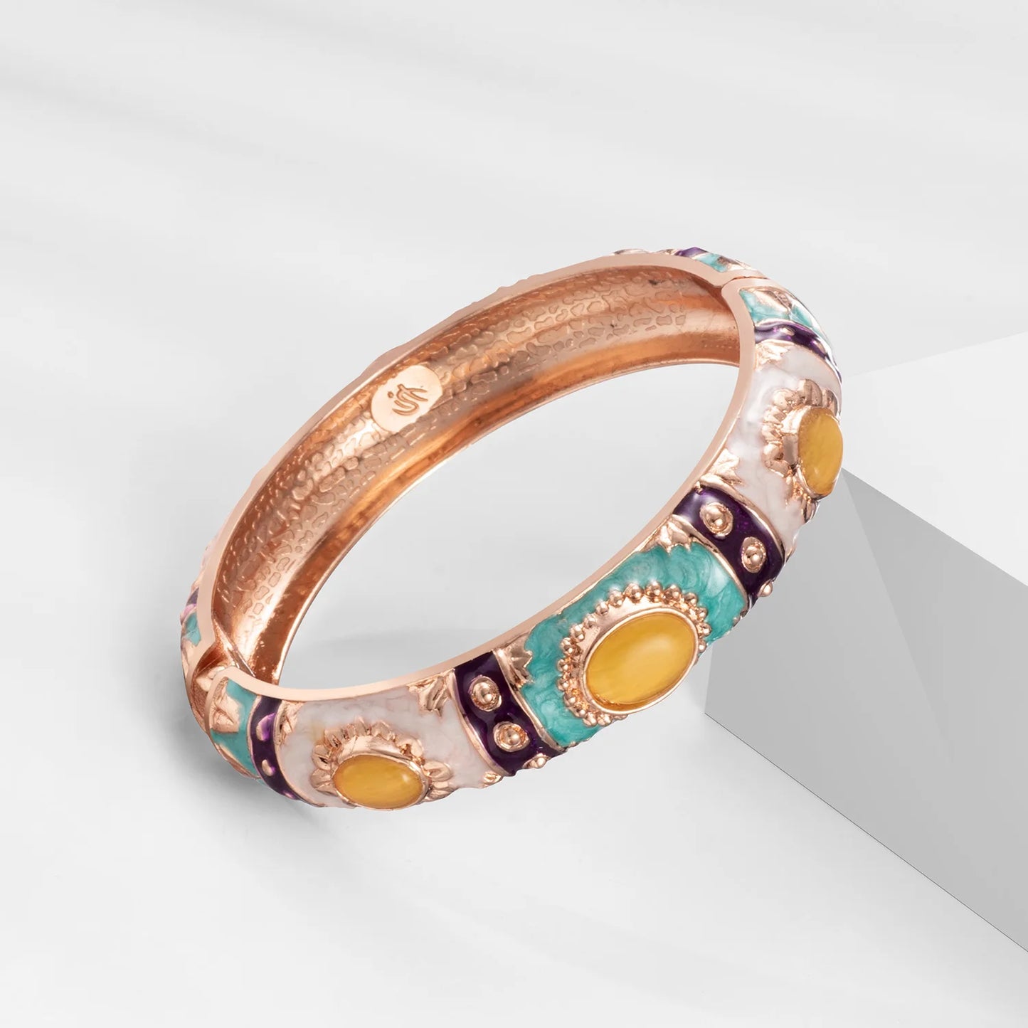 Bracelet Jonc Émail Cloisonné - Design Bohème Hawaï Inde Afrique