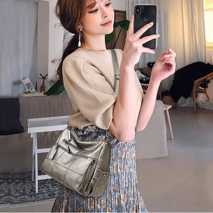 Sac à Main Femme Cuir Véritable Luxe - Crossbody Messenger Designer Haute Qualité