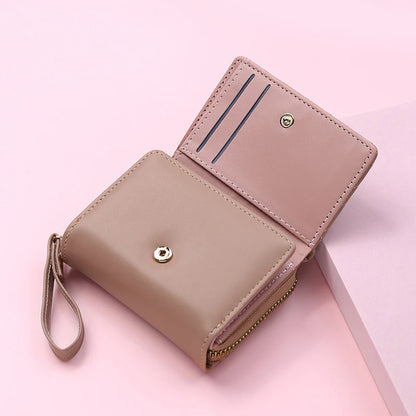 Portefeuille Femme Kawaii Mignon - Petit Porte-Monnaie Cuir Rose Designer