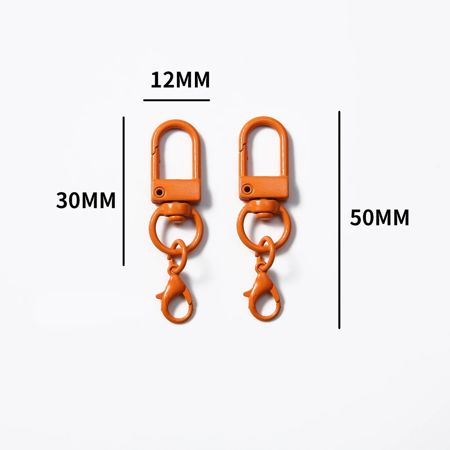 Mousquetons Métalliques Colorés – Lot de 10, 50 ou 100 pcs