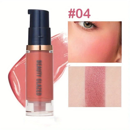 Blush Liquide Beauty Glazed 102 - Waterproof Sweatproof Léger Non-Fade Naturel Joues Longue Tenue Maquillage