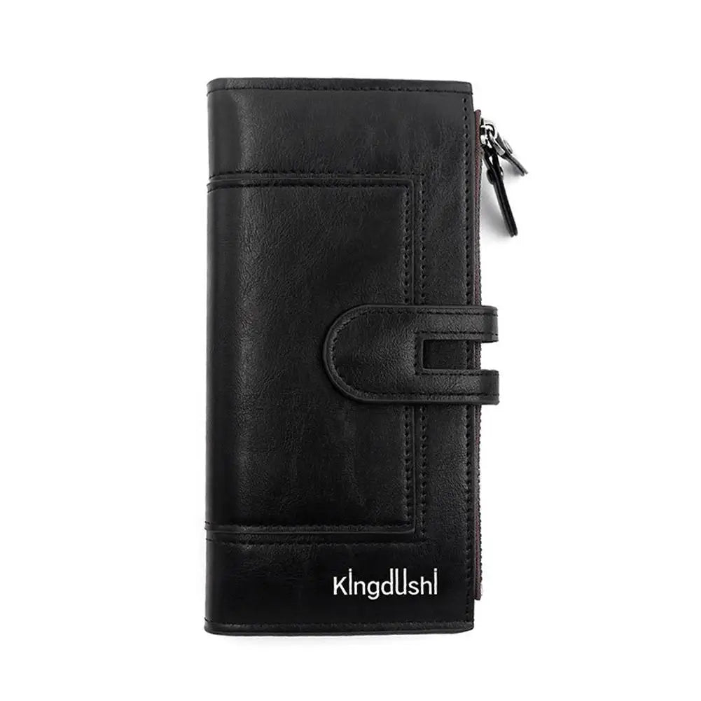 Portefeuille Femme Long Cuir Vintage RFID - Porte-Chéquier Carnet Chèques Protection Anti-RFID Élégant