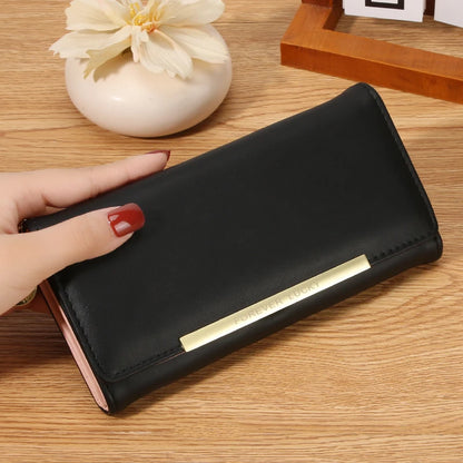 Portefeuille Femme Trifold Long Haut de Gamme - Multi-Cartes Multifonction