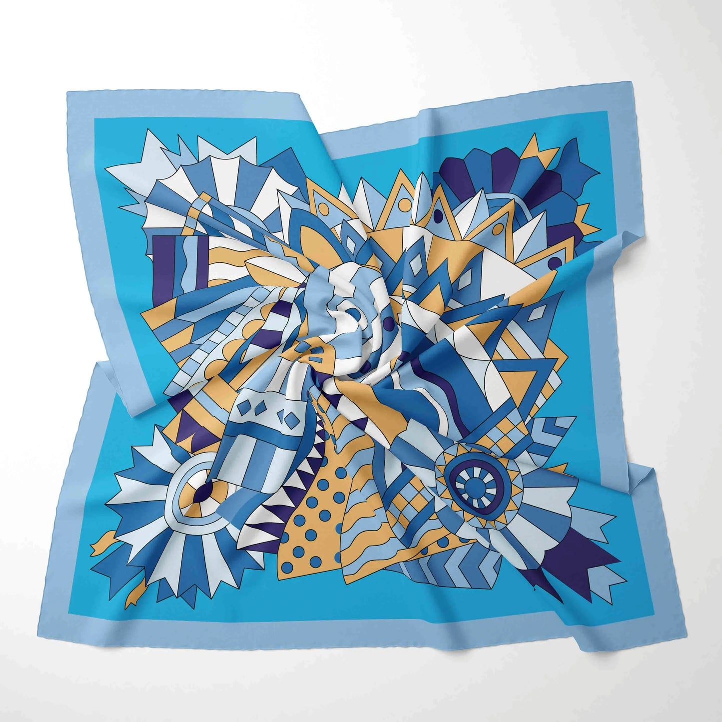 Foulard Carré Mousseline 70x70cm Femme - Écharpe Soie Imprimé Tête Cheveux Kerchief Mode