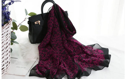 Foulard Écharpe Mousseline Petite Fleur Femme - Bandana Hijab Châle Été Protection Solaire