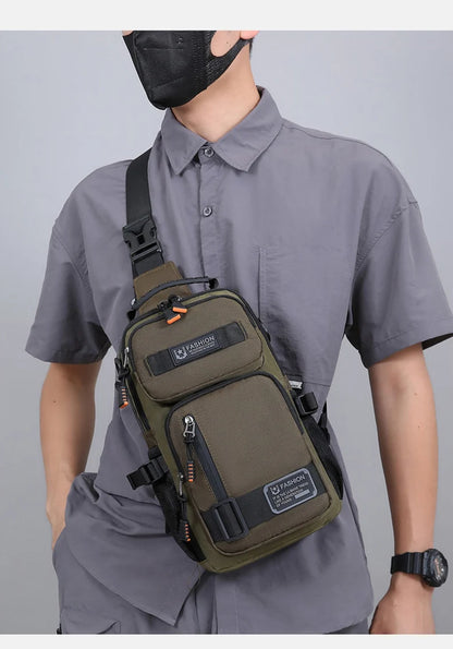 Sac Poitrine Multifonction en Nylon – Sport, Randonnée & Cyclisme