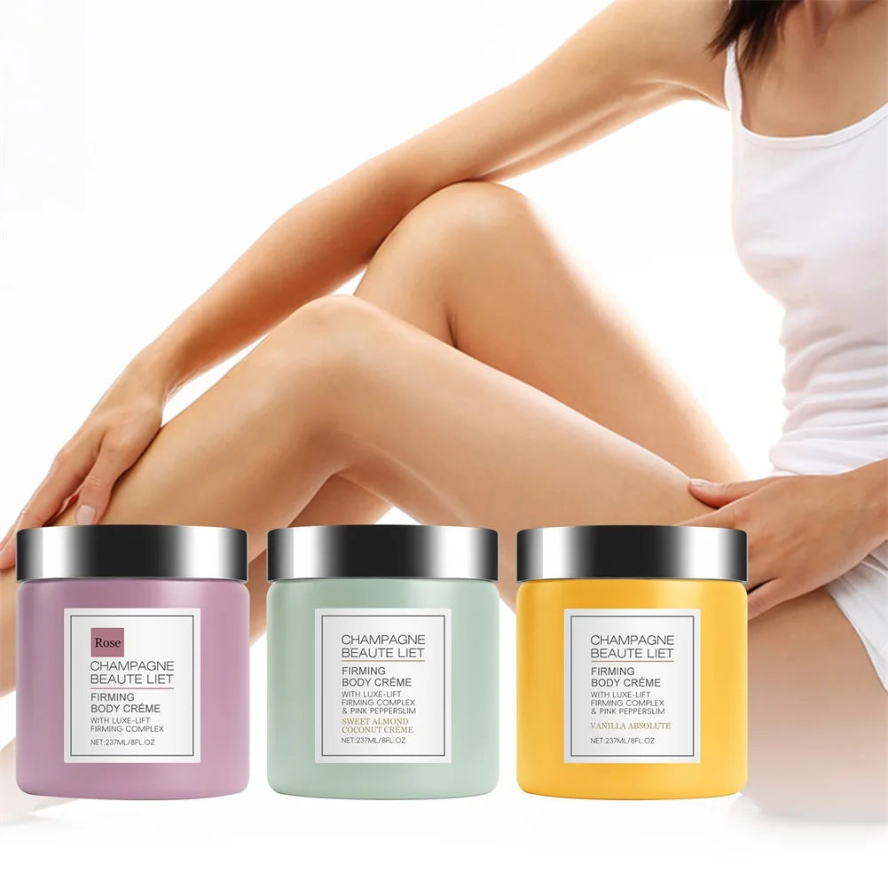 Crème Raffermissante Corps Champagne Pepperslim - Anti-Rides Hydratante Tonifiante Homme Femme Vanille
