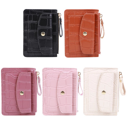 Portefeuille Court Femme Cuir PU - Porte-Monnaie Compact avec Porte-Cartes