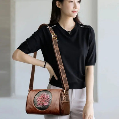 Sac à Main Femme Cuir Souple - Sac Bandoulière Crossbody Imprimé Fashion 2024