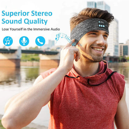 Bandeau Bluetooth Sport avec Écouteurs Sans Fil - Running Yoga Fitness Sommeil