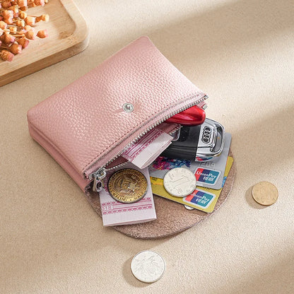 Portefeuille Femme Cuir PU Personnalisable Lettres Nom - Porte-Carte Monnaie Compact Rabat Cadeau Unique