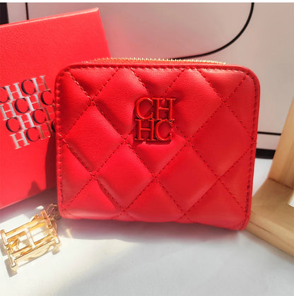 Portefeuille Femme Cuir PU Artisanat Exquis - Compact Multi-Cartes Chic Durable