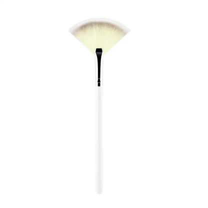 Pinceau Blush Éventail Rose Gold - Highlighter Poudre Libre Visage Ultra-Doux Coréen Beauté Professionnelle