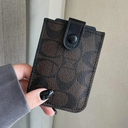 Porte-Carte Femme Cuir PU Luxe - Mini Portefeuille Court Multifonction avec Compartiments
