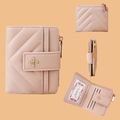 Portefeuille Femme Tri-Fold RFID Blocking - Porte-Cartes Court Motif Floral Baellerry