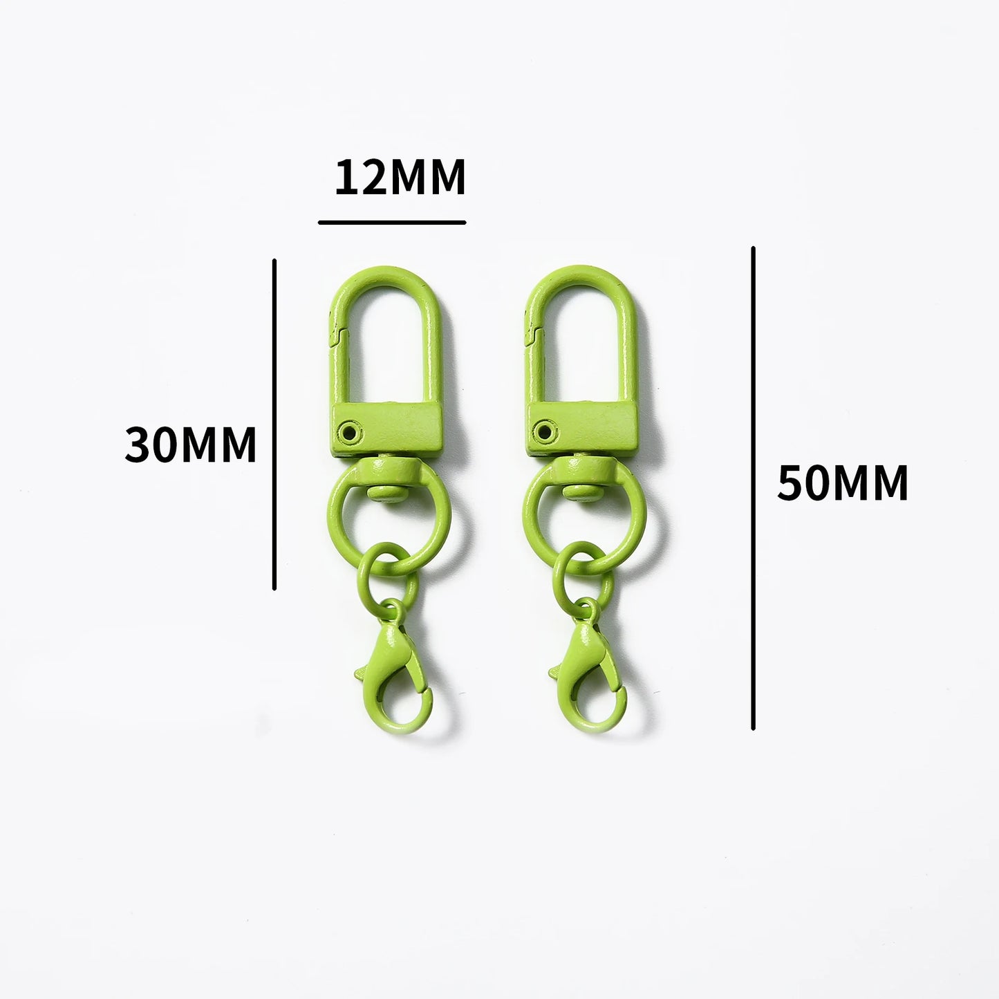 Mousquetons Métalliques Colorés – Lot de 10, 50 ou 100 pcs