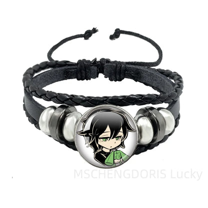Bracelet Gaming Coffin Andy Leyley – Cuir Multicouche Tressé Noir Unisexe