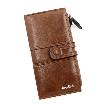 Portefeuille Long Femme Cuir PU Grande Capacité - Porte-Cartes Fermeture Éclair Fashion