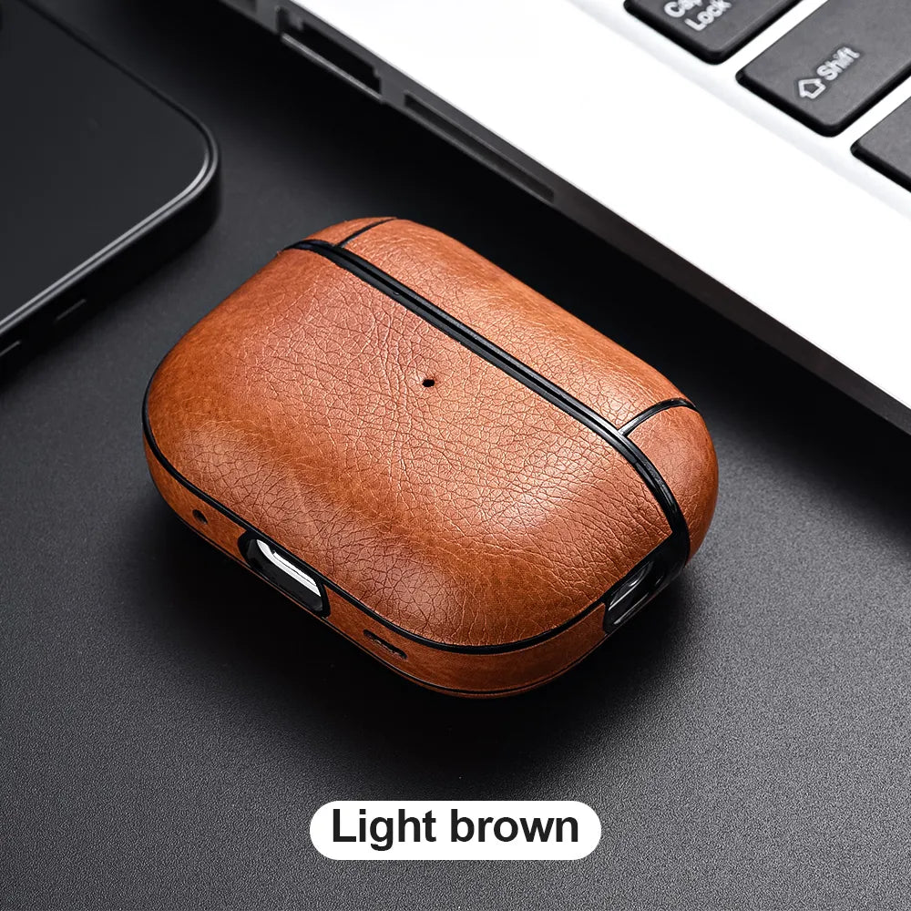 Étui Cuir AirPods Pro 2 3 1 - Housse Protection Charge Sans Fil Écouteurs Apple
